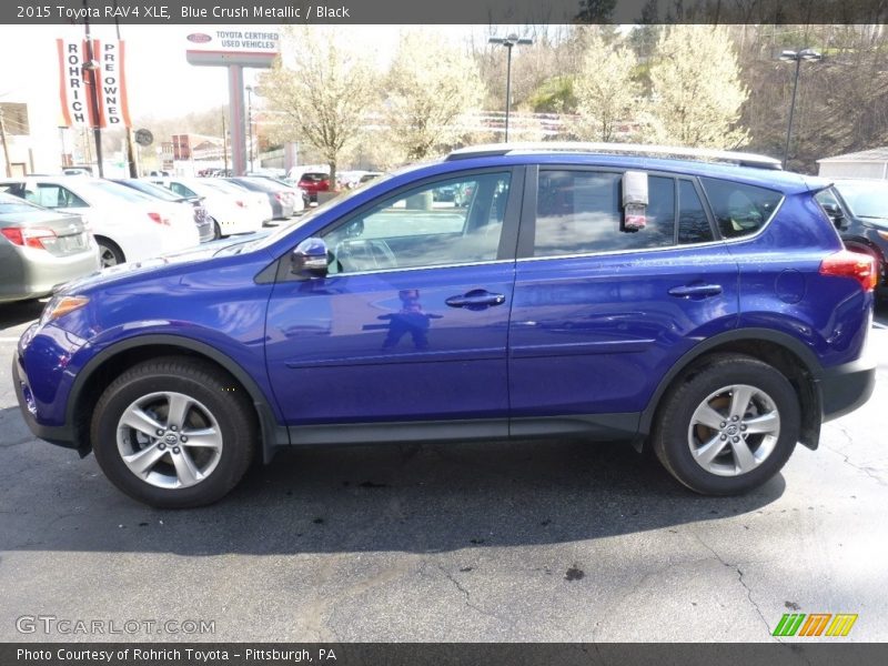 Blue Crush Metallic / Black 2015 Toyota RAV4 XLE