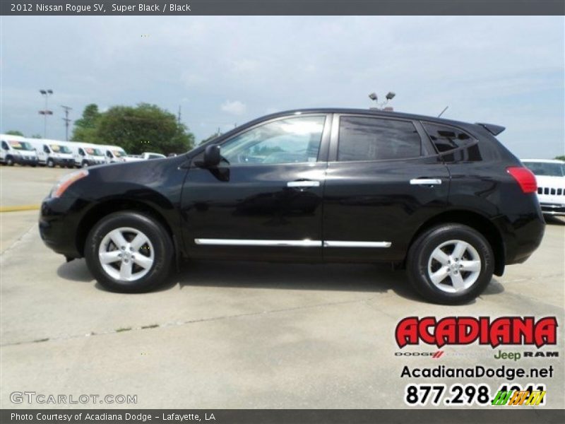 Super Black / Black 2012 Nissan Rogue SV