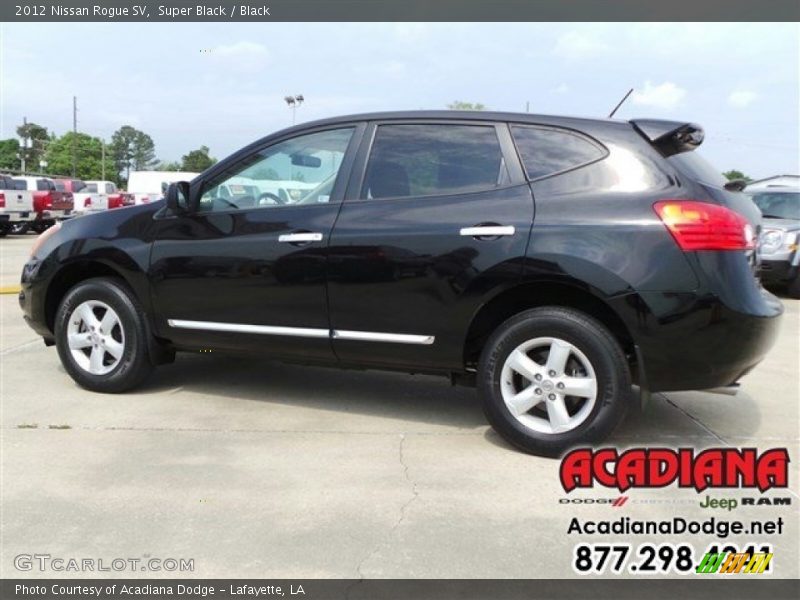 Super Black / Black 2012 Nissan Rogue SV