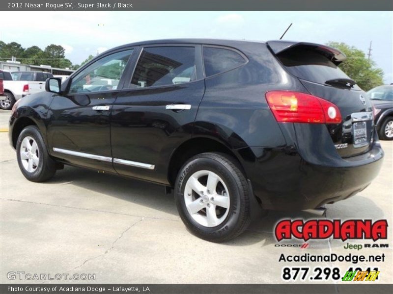 Super Black / Black 2012 Nissan Rogue SV