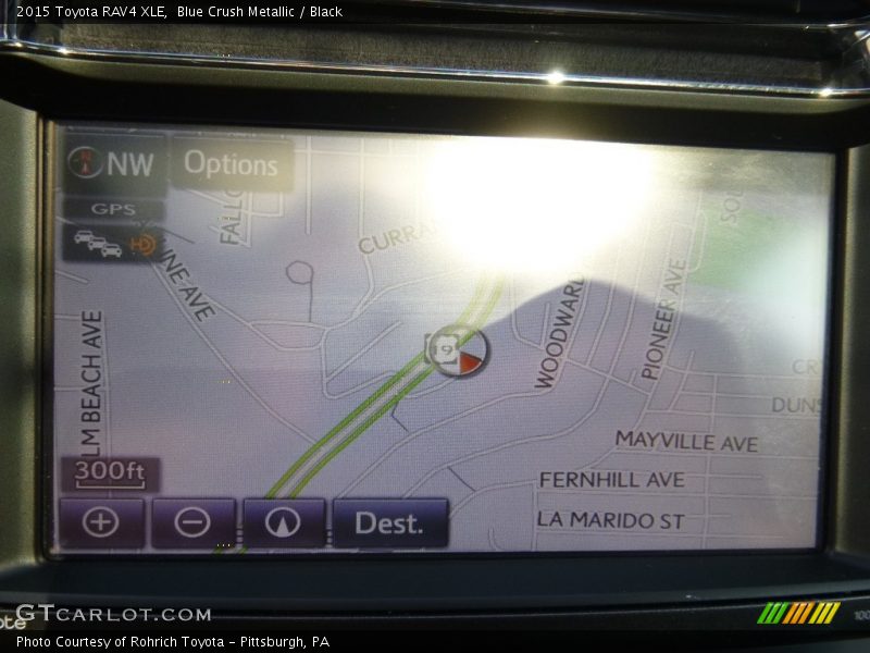 Blue Crush Metallic / Black 2015 Toyota RAV4 XLE