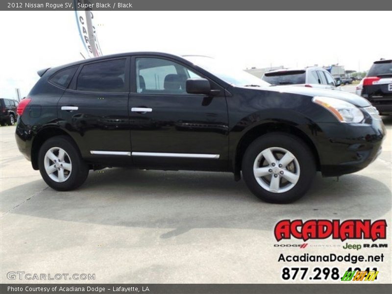 Super Black / Black 2012 Nissan Rogue SV