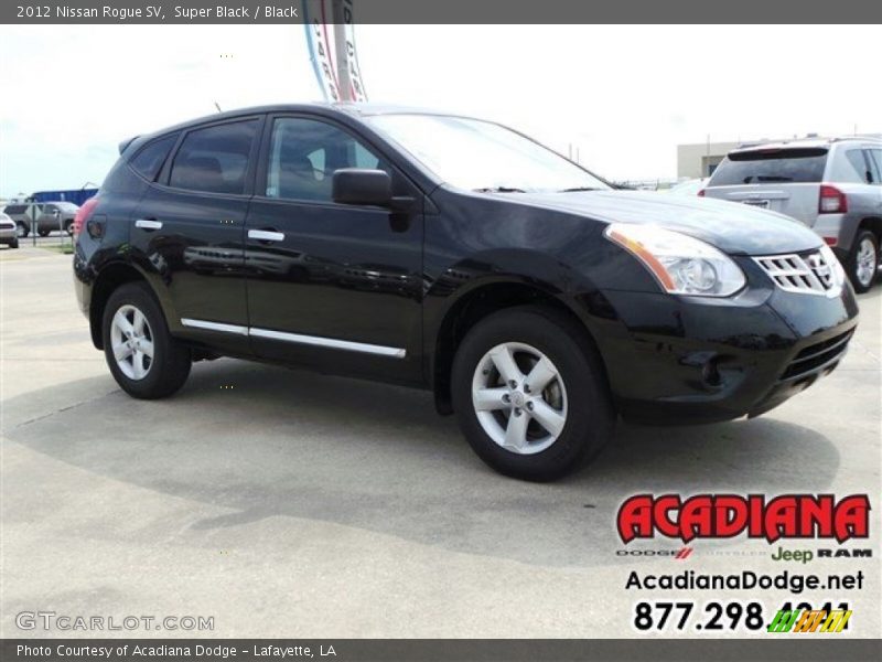 Super Black / Black 2012 Nissan Rogue SV
