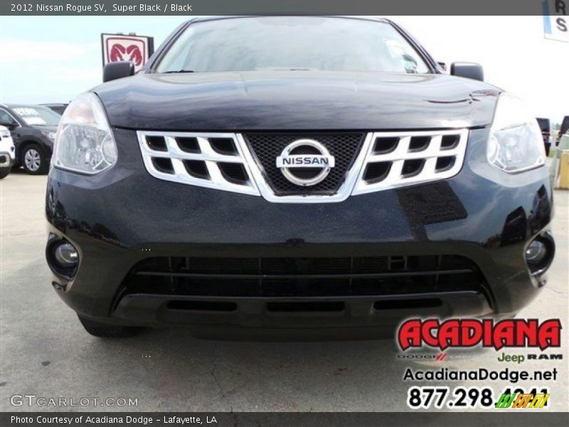 Super Black / Black 2012 Nissan Rogue SV
