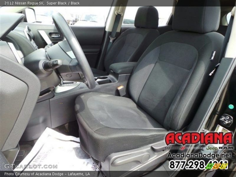 Super Black / Black 2012 Nissan Rogue SV