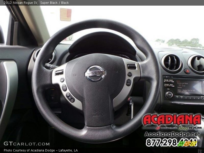 Super Black / Black 2012 Nissan Rogue SV