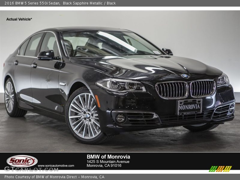 Black Sapphire Metallic / Black 2016 BMW 5 Series 550i Sedan