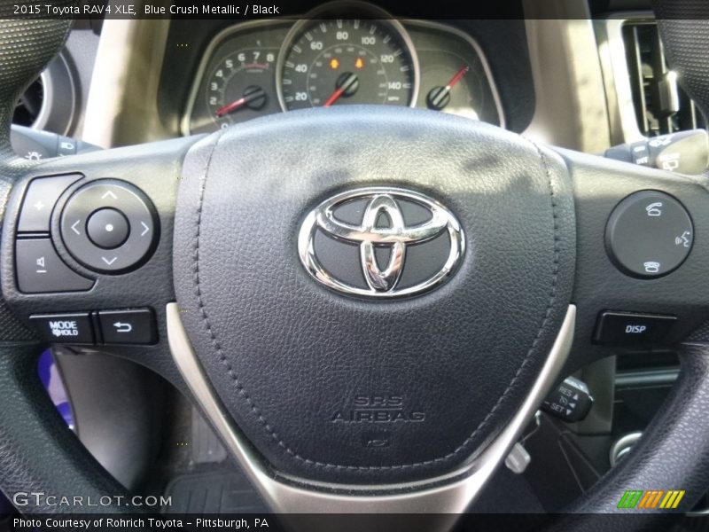 Blue Crush Metallic / Black 2015 Toyota RAV4 XLE