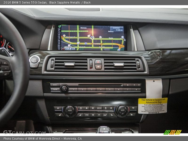 Black Sapphire Metallic / Black 2016 BMW 5 Series 550i Sedan