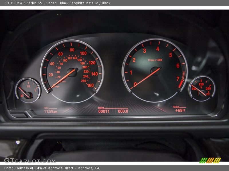 Black Sapphire Metallic / Black 2016 BMW 5 Series 550i Sedan