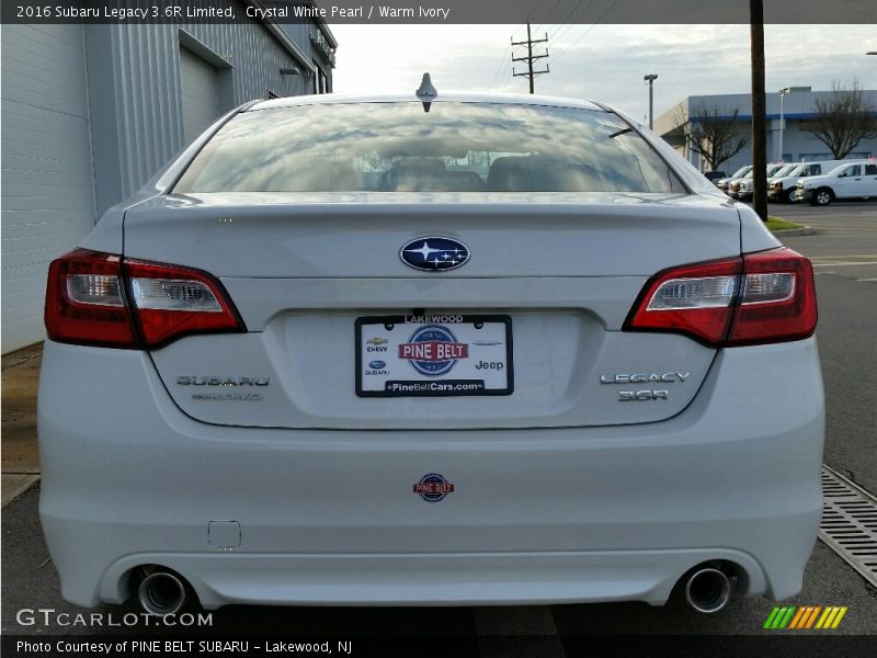 Crystal White Pearl / Warm Ivory 2016 Subaru Legacy 3.6R Limited