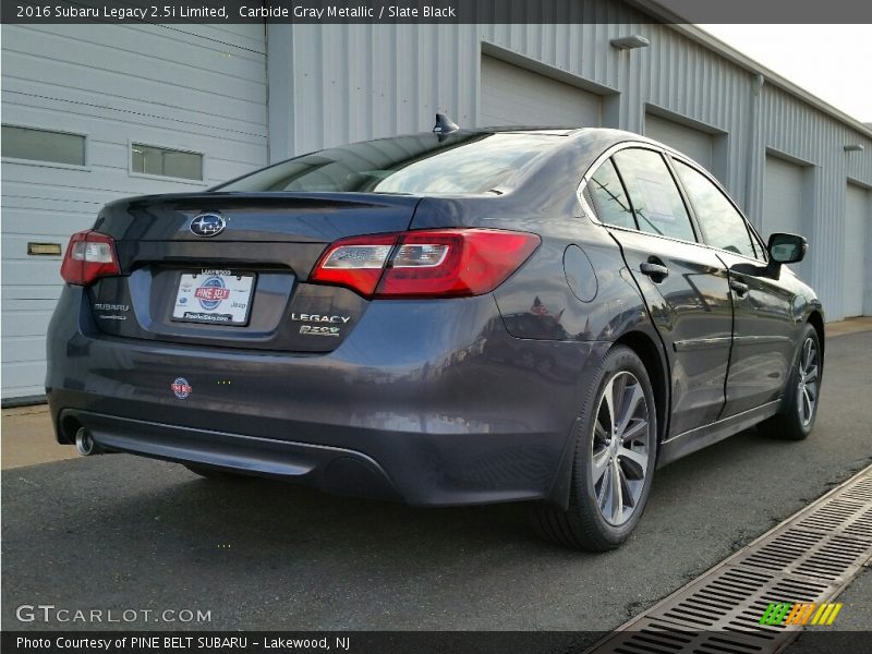 Carbide Gray Metallic / Slate Black 2016 Subaru Legacy 2.5i Limited