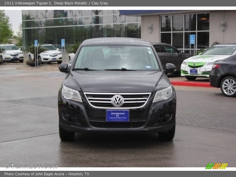 Deep Black Metallic / Clay Gray 2011 Volkswagen Tiguan S