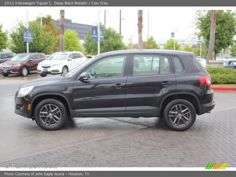 Deep Black Metallic / Clay Gray 2011 Volkswagen Tiguan S