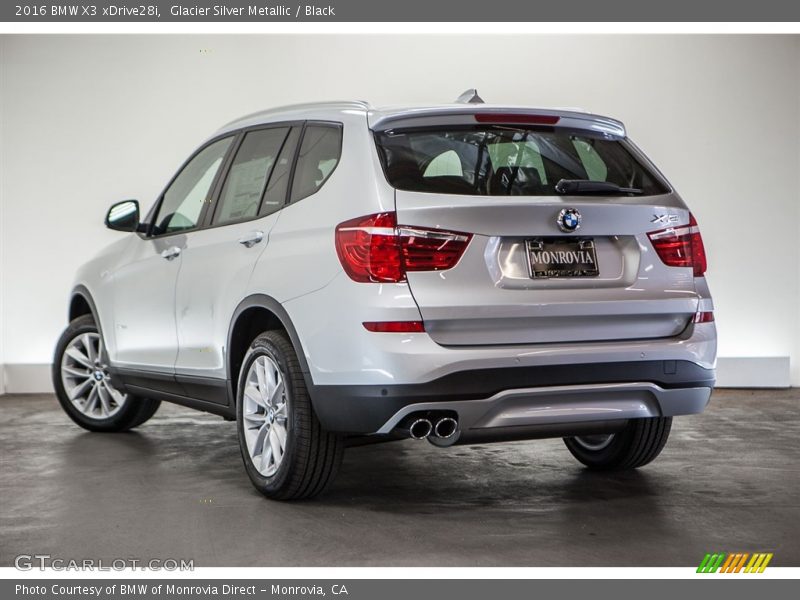 Glacier Silver Metallic / Black 2016 BMW X3 xDrive28i