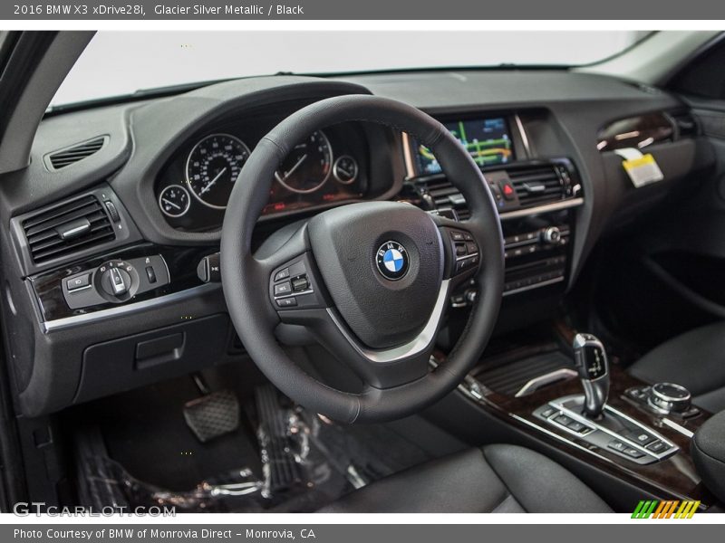 Glacier Silver Metallic / Black 2016 BMW X3 xDrive28i