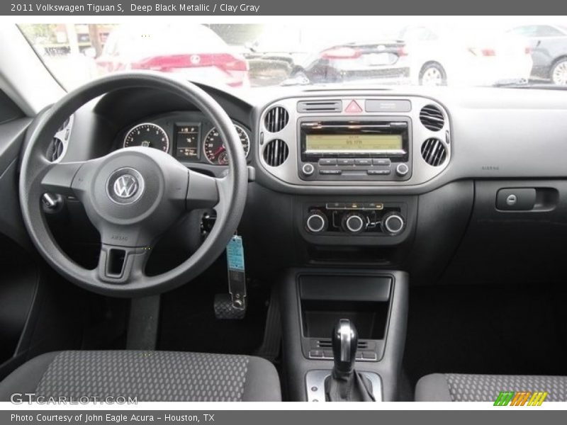 Deep Black Metallic / Clay Gray 2011 Volkswagen Tiguan S