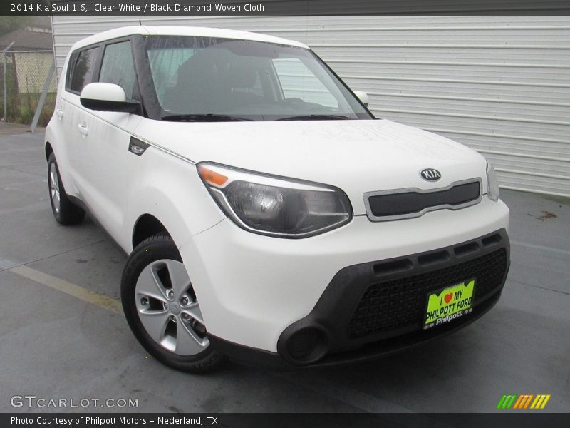 Clear White / Black Diamond Woven Cloth 2014 Kia Soul 1.6