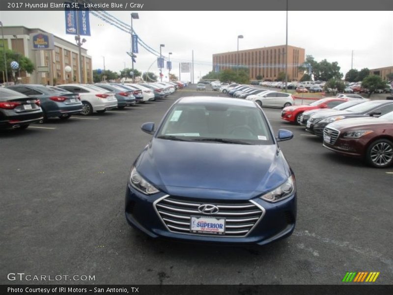 Lakeside Blue / Gray 2017 Hyundai Elantra SE