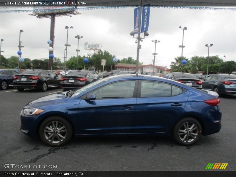 Lakeside Blue / Gray 2017 Hyundai Elantra SE