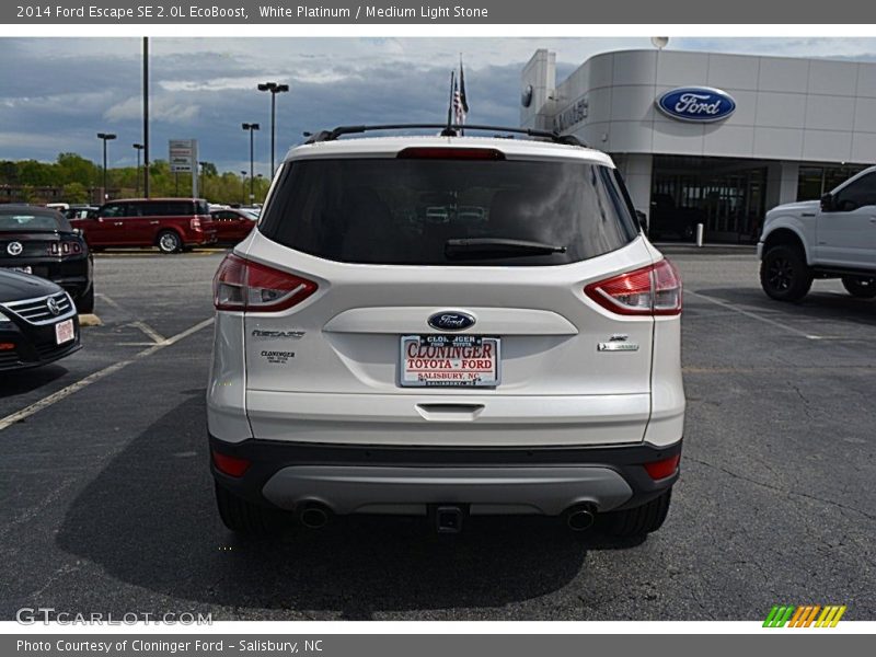 White Platinum / Medium Light Stone 2014 Ford Escape SE 2.0L EcoBoost