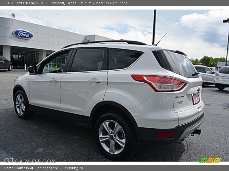 White Platinum / Medium Light Stone 2014 Ford Escape SE 2.0L EcoBoost
