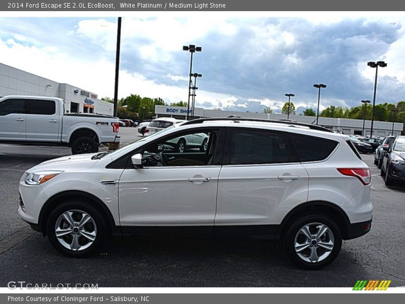 White Platinum / Medium Light Stone 2014 Ford Escape SE 2.0L EcoBoost