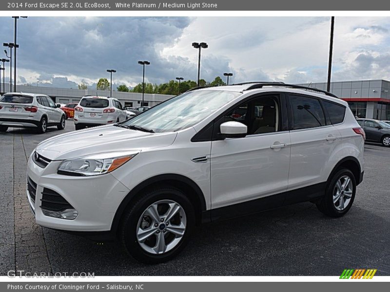 White Platinum / Medium Light Stone 2014 Ford Escape SE 2.0L EcoBoost