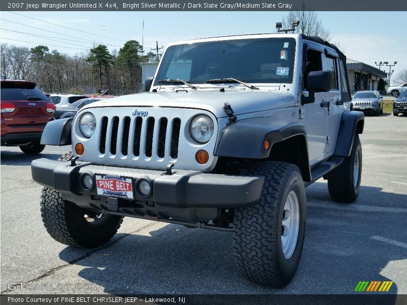 Bright Silver Metallic / Dark Slate Gray/Medium Slate Gray 2007 Jeep Wrangler Unlimited X 4x4