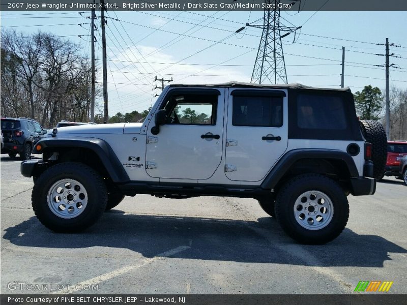 Bright Silver Metallic / Dark Slate Gray/Medium Slate Gray 2007 Jeep Wrangler Unlimited X 4x4