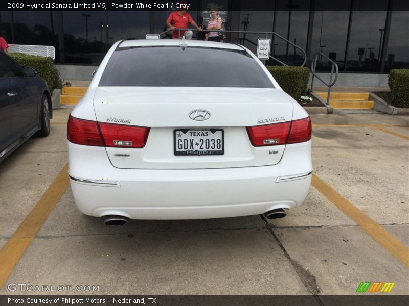 Powder White Pearl / Gray 2009 Hyundai Sonata Limited V6