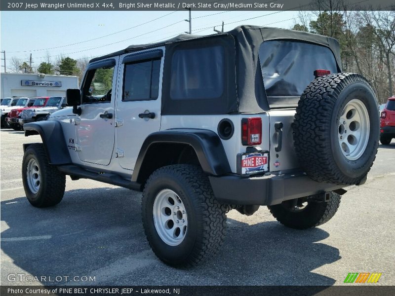 Bright Silver Metallic / Dark Slate Gray/Medium Slate Gray 2007 Jeep Wrangler Unlimited X 4x4
