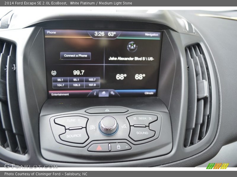 White Platinum / Medium Light Stone 2014 Ford Escape SE 2.0L EcoBoost