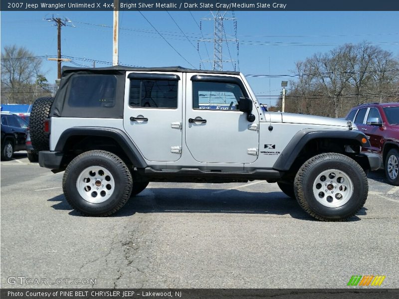 Bright Silver Metallic / Dark Slate Gray/Medium Slate Gray 2007 Jeep Wrangler Unlimited X 4x4