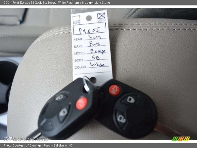White Platinum / Medium Light Stone 2014 Ford Escape SE 2.0L EcoBoost