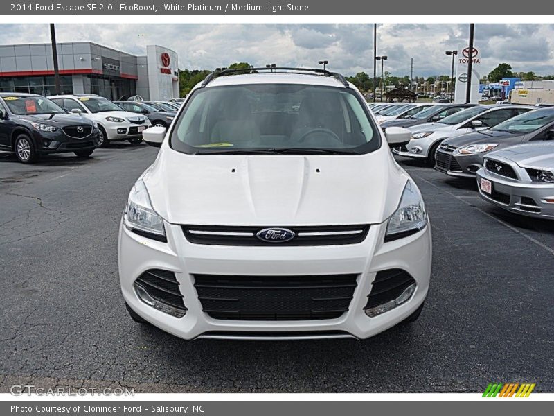 White Platinum / Medium Light Stone 2014 Ford Escape SE 2.0L EcoBoost
