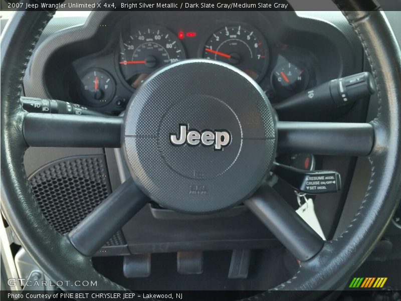 Bright Silver Metallic / Dark Slate Gray/Medium Slate Gray 2007 Jeep Wrangler Unlimited X 4x4