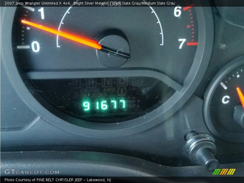 Bright Silver Metallic / Dark Slate Gray/Medium Slate Gray 2007 Jeep Wrangler Unlimited X 4x4