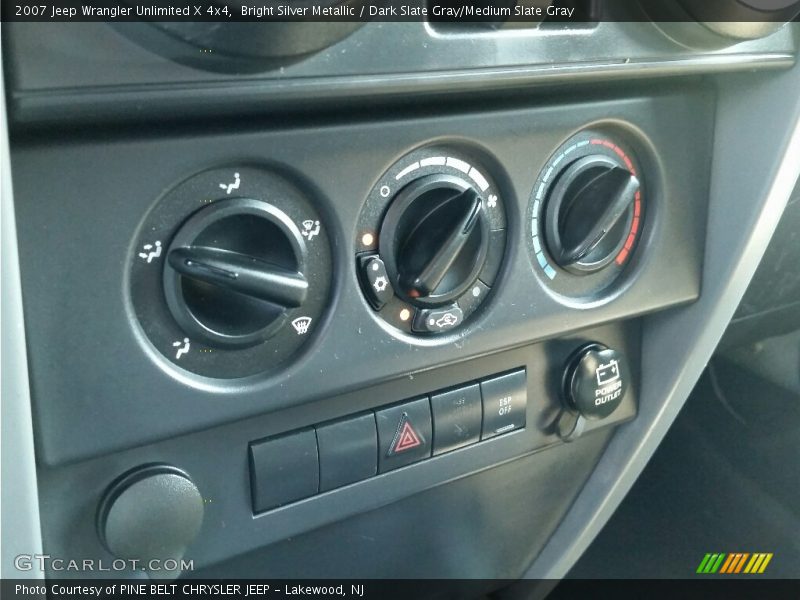 Bright Silver Metallic / Dark Slate Gray/Medium Slate Gray 2007 Jeep Wrangler Unlimited X 4x4