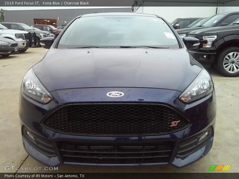 Kona Blue / Charcoal Black 2016 Ford Focus ST