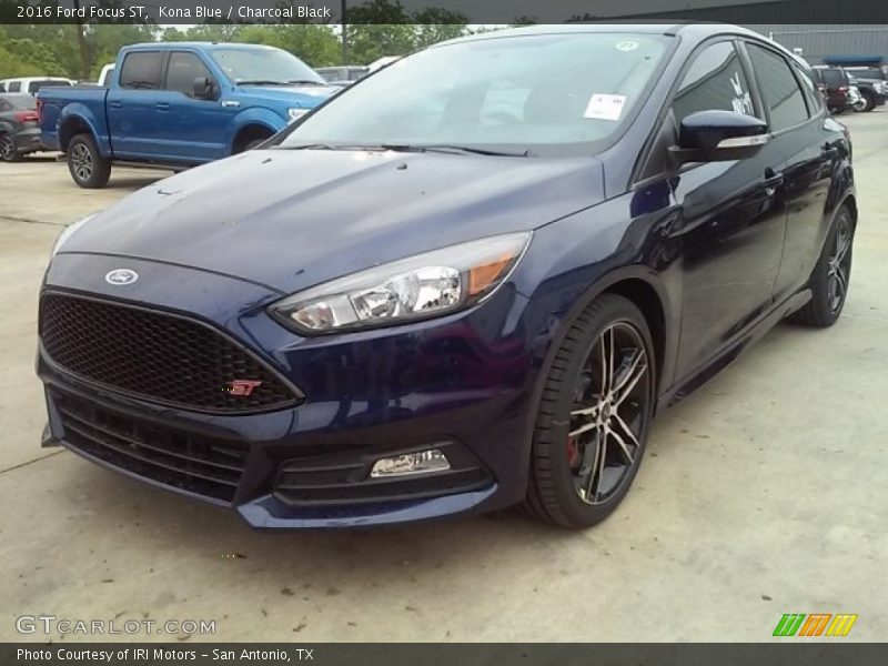 Kona Blue / Charcoal Black 2016 Ford Focus ST