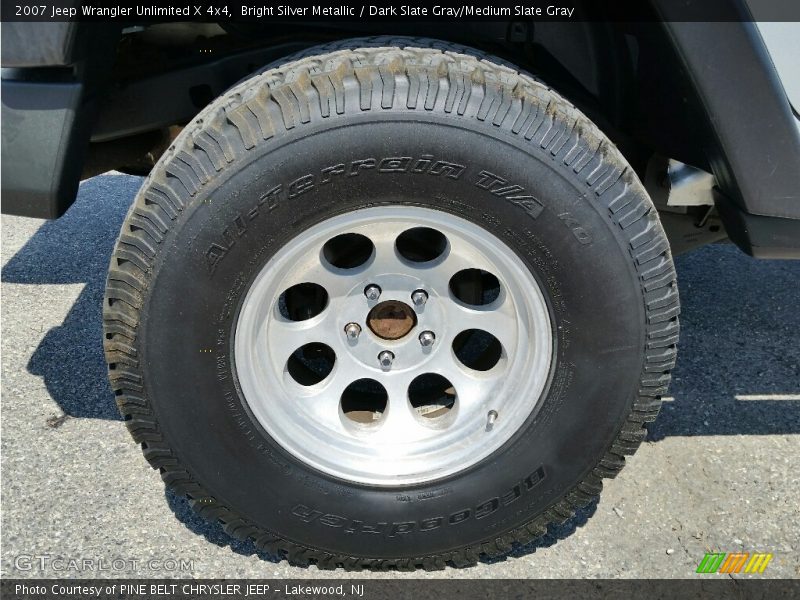 Bright Silver Metallic / Dark Slate Gray/Medium Slate Gray 2007 Jeep Wrangler Unlimited X 4x4