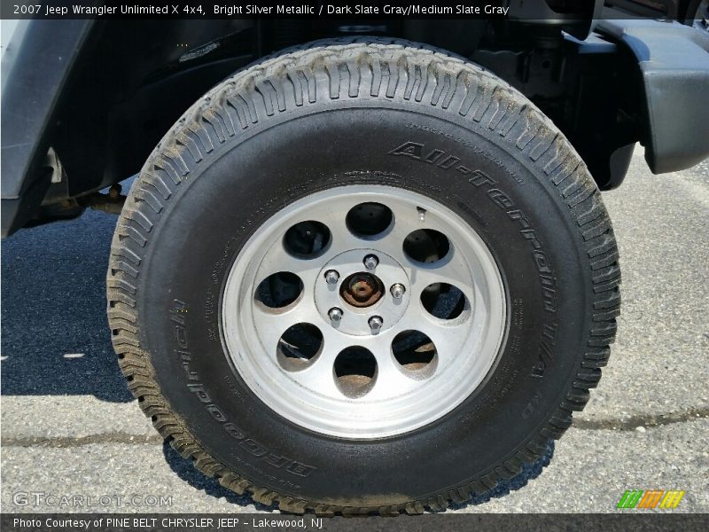 Bright Silver Metallic / Dark Slate Gray/Medium Slate Gray 2007 Jeep Wrangler Unlimited X 4x4