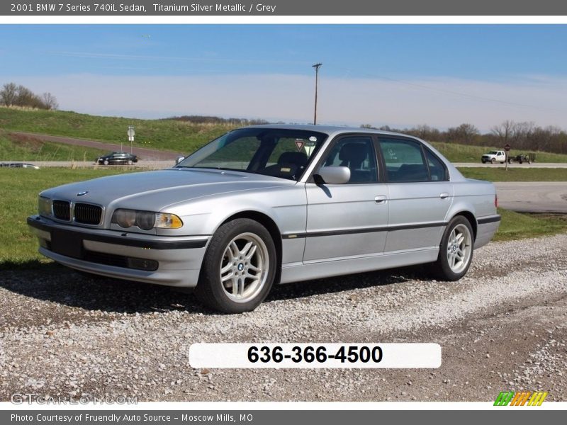 Titanium Silver Metallic / Grey 2001 BMW 7 Series 740iL Sedan