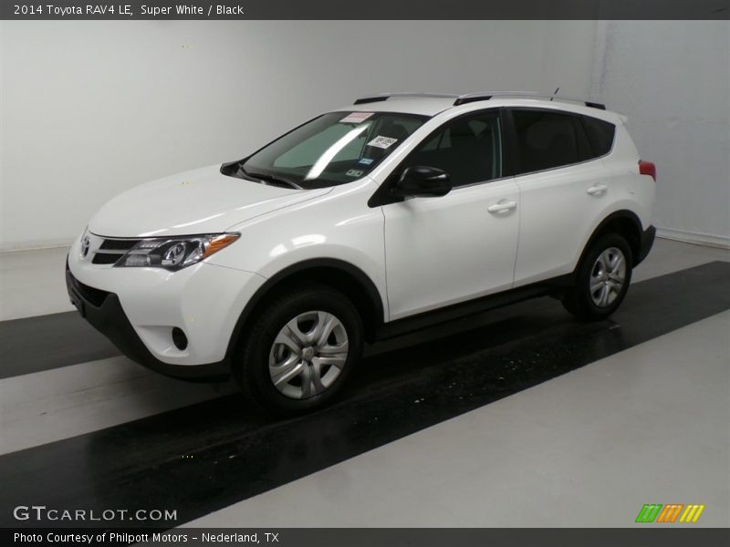 Super White / Black 2014 Toyota RAV4 LE
