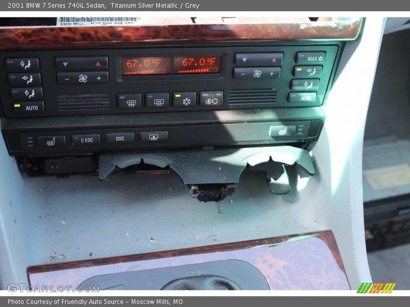 Titanium Silver Metallic / Grey 2001 BMW 7 Series 740iL Sedan