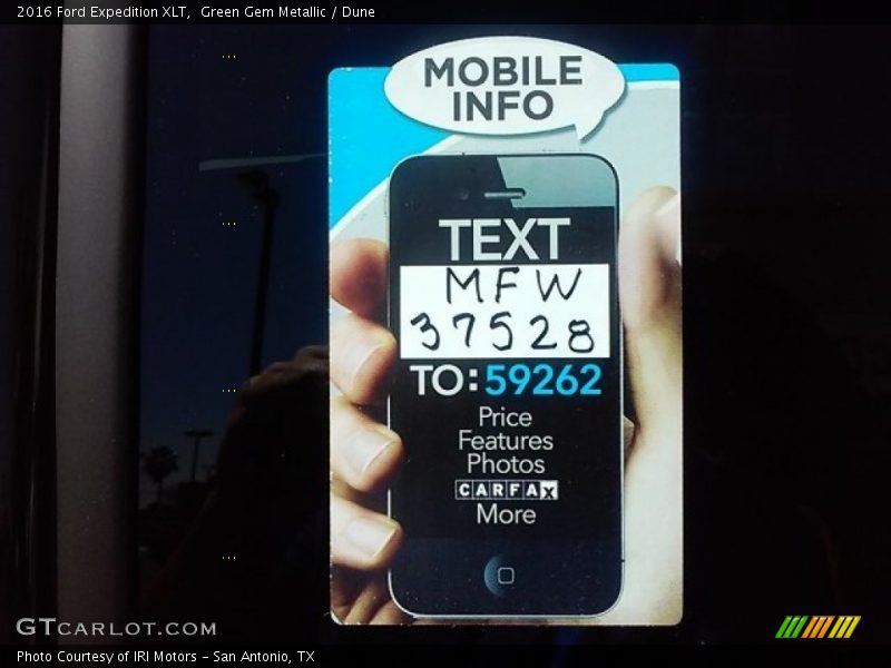 Green Gem Metallic / Dune 2016 Ford Expedition XLT