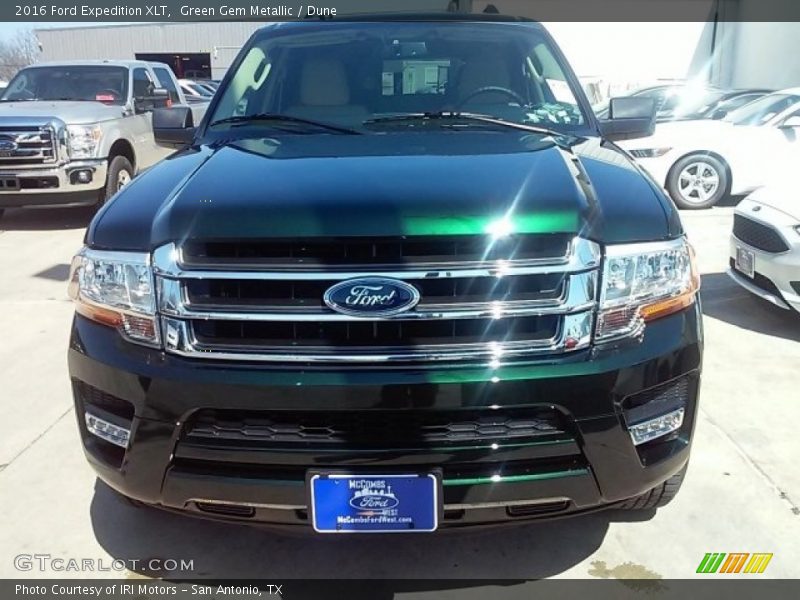 Green Gem Metallic / Dune 2016 Ford Expedition XLT