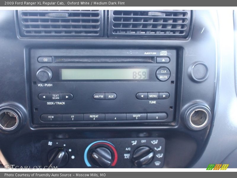 Oxford White / Medium Dark Flint 2009 Ford Ranger XL Regular Cab