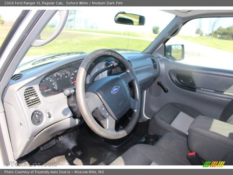 Oxford White / Medium Dark Flint 2009 Ford Ranger XL Regular Cab